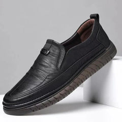Leather black shoes