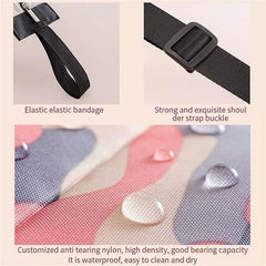 Foldable Shopping Handbag Travel Bag Women Shoulder Waterproof Carry Bag, Folding Tote Bag With Zip (1Pcs)