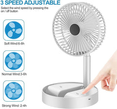 Powerful Rechargeable High Speed Table Desk Fan