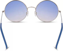 UV Protection Round Sunglasses (55 Blue)