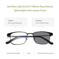 Automatic Zoom Eyebrow Frame Reading Glasses With Blue Light Protection